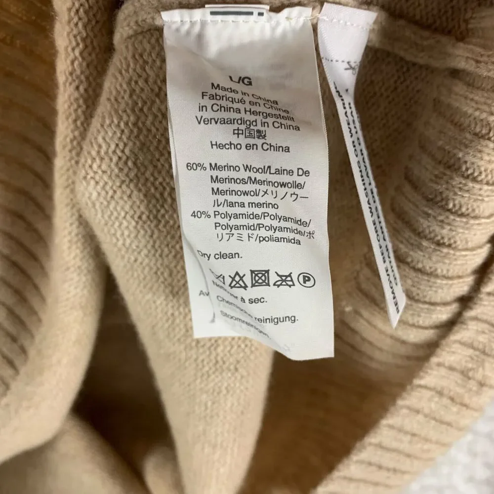 J.Crew Men's‎ Long Sleeve Crewneck Merino Wool Stretch Pullover Sweater Size L